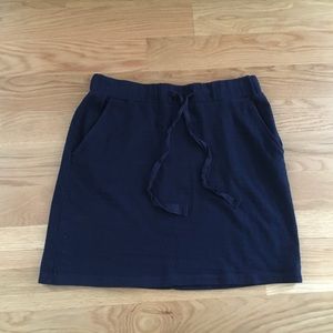 LOFT MP Jogger Skirt (knit with drawstring), Navy Blue